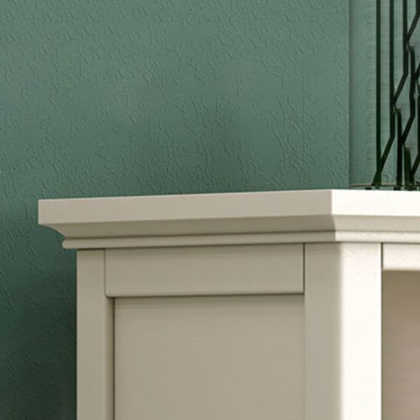 Scandinavian Closed Back Standard Bookshelf Wooden Bookcase in White