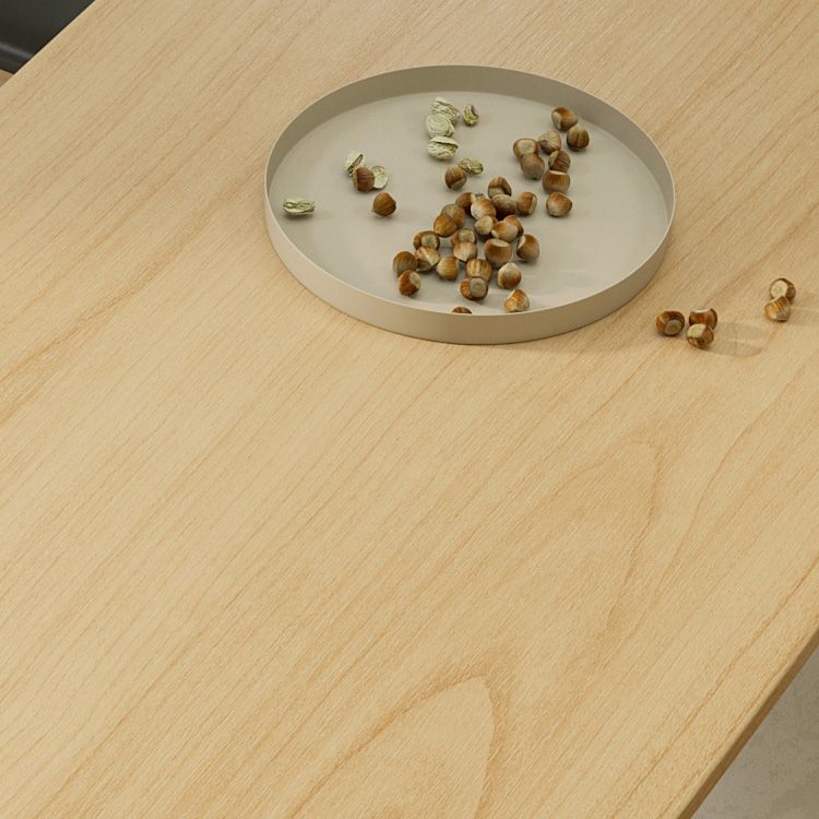 Contemporary Solid Wood Top Dining Table Light Wood Finish Dinette Table