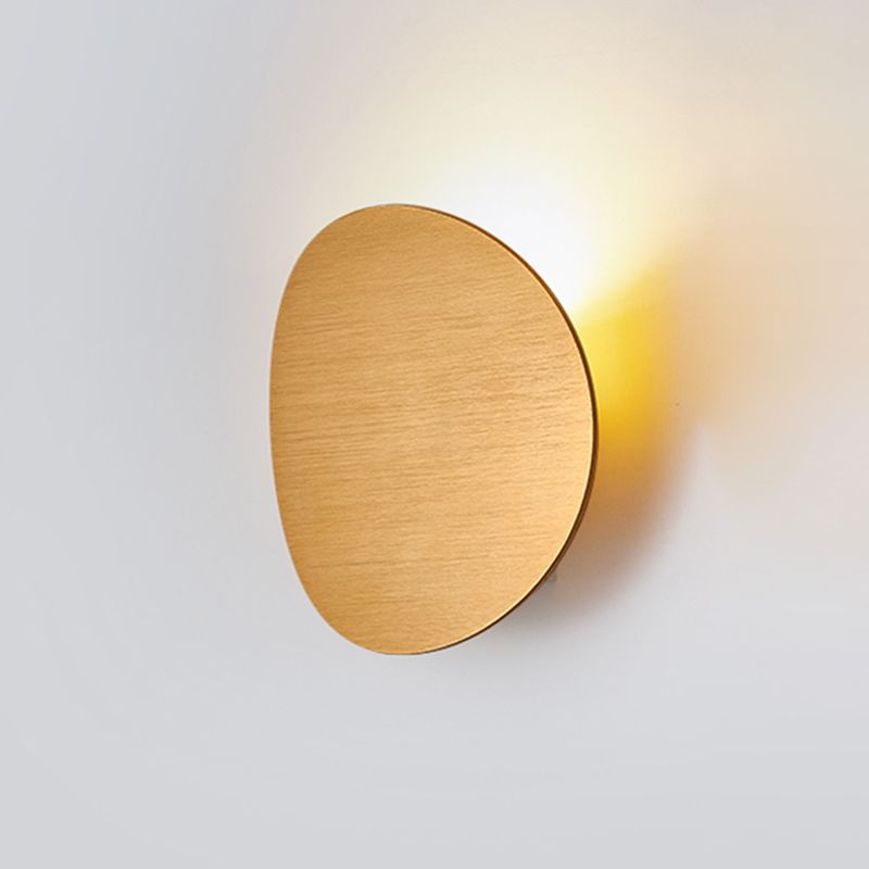 Metal Oval Shape Wall Sconce Modern Style 1- Light Wall Mount Lighting