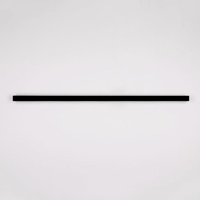 Simplicity Linear Sconce Light Metal 1 Light Wall Lamp in Black