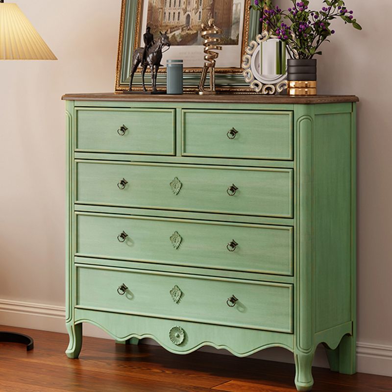 Distressed Storage Chest Dresser Traditional Dresser with Drawers