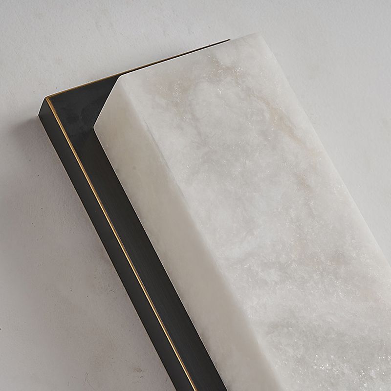 Contemporary Wall Sconce Marble Shade Wall Light Fixture for Living Room