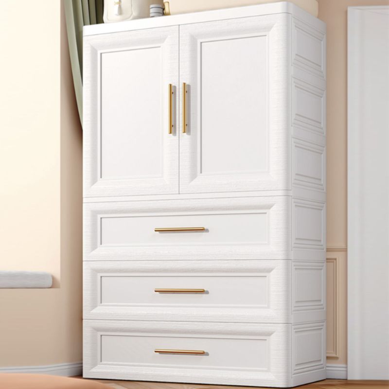 White Plastic Wardrobe Closet Contemporary Wardrobe Cabinet for Home