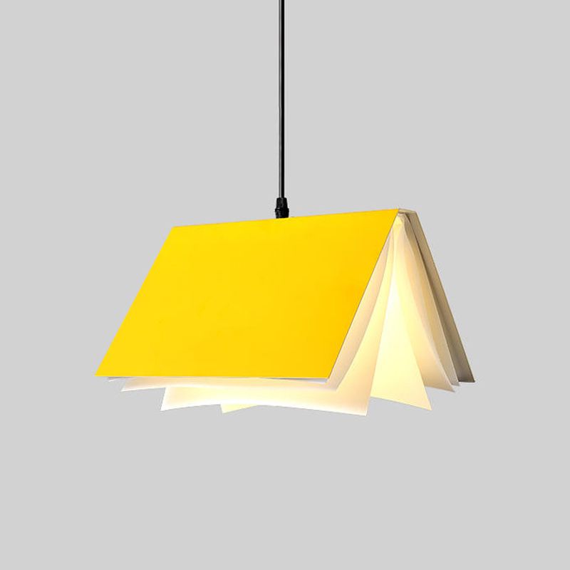 Metal Creative Pendant Light 1-Light Book Hanging Ceiling Light for Coffee Shop