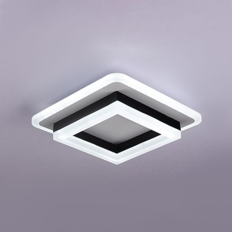 Lámpara de techo empotrada con forma geométrica de metal Lámparas de techo empotradas modernas de 2 luces