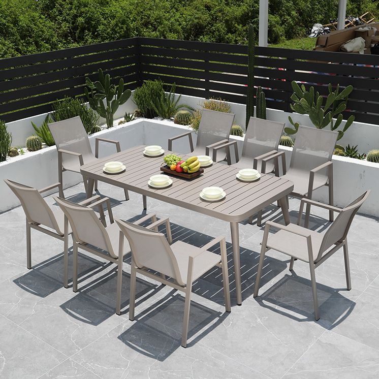 Modern Dining Armchair Set of 2/4/6/8 Metal Patio Dining Chair