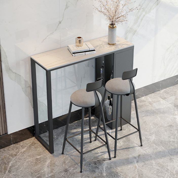 Contemporary Bar Table Bar Height Rectangle Pub Table for Home