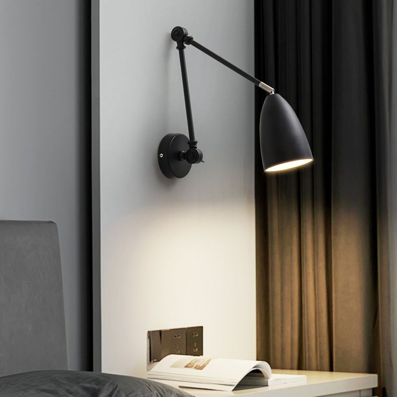 Contemporary Style Conical Wall Mounted Light Metal Bedroom Wall Mounted Lighting