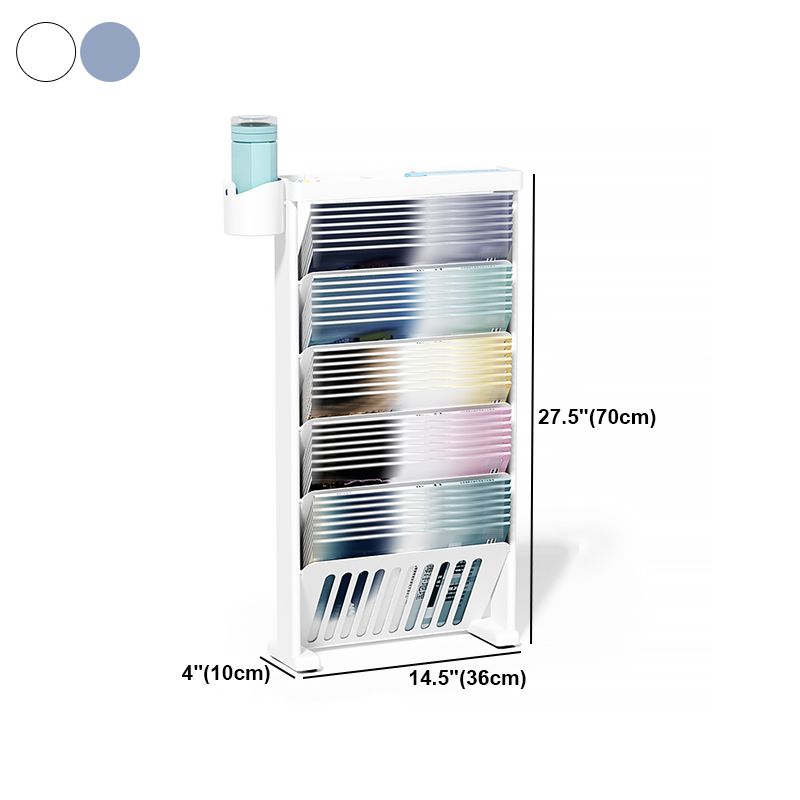 Plastic Closed Back Geometric Bookshelf Contemporary Bookshelf for Classroom