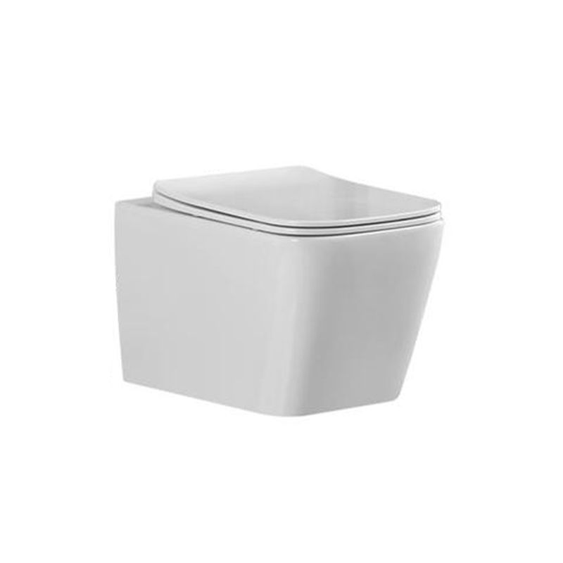 Wall Mount Flush Toilet One-Piece Toilet Contemporary Porcelain Toilet