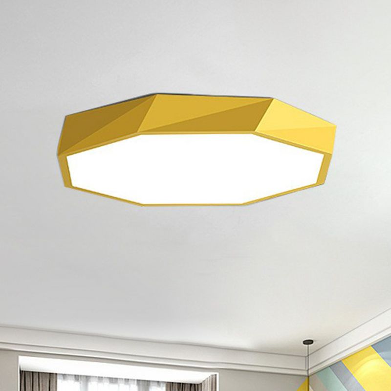Lámpara de techo empotrada octogonal, accesorio de iluminación de acrílico para dormitorio, montaje empotrado LED