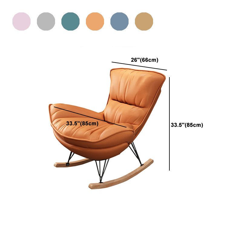 Gorgeous Faux Leather Rocking Chair Water Resistant Rocker Chair for Living Room