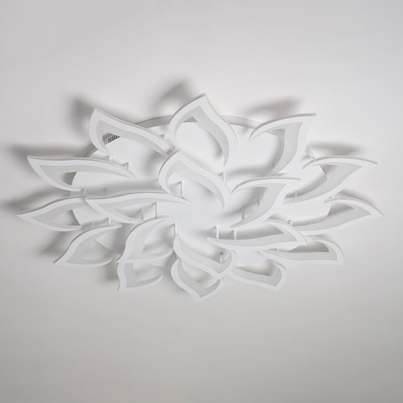 Plafonnier LED en acrylique en forme de fleur, luminaire de plafond Simple pour le salon