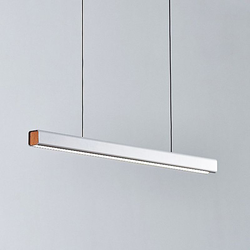 Nordic Pendant Light Modern Simple LED Long Strip Long Chandelier Lampe pour salle à manger