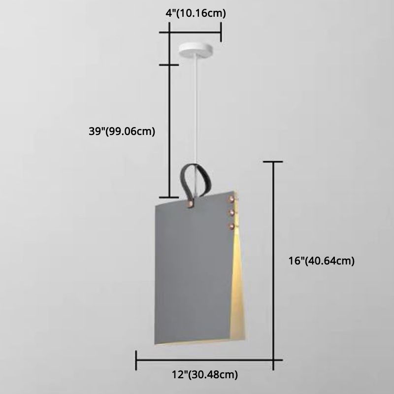 Rectangle Pendant Light Fixture Modern Style Metal Dinning Room Suspension Pendant