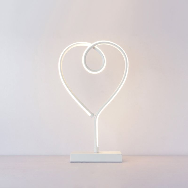 Aluminum Line Art Night Lighting Minimalism LED Accent Table Light for Living Room
