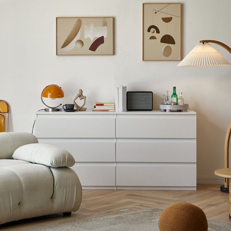 Modernism Horizontal Double Dresser Wood Storage Bachelor Chest for Home