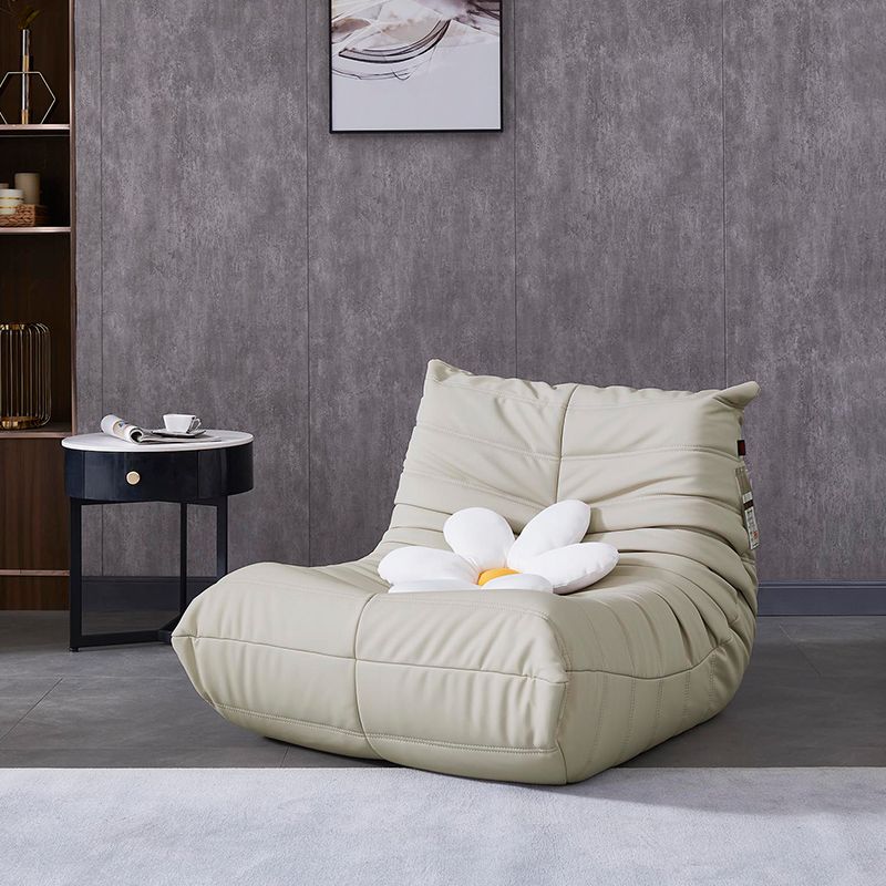 Upholstered Armless Chair Scandinavian Biscuit Back Accent Chair