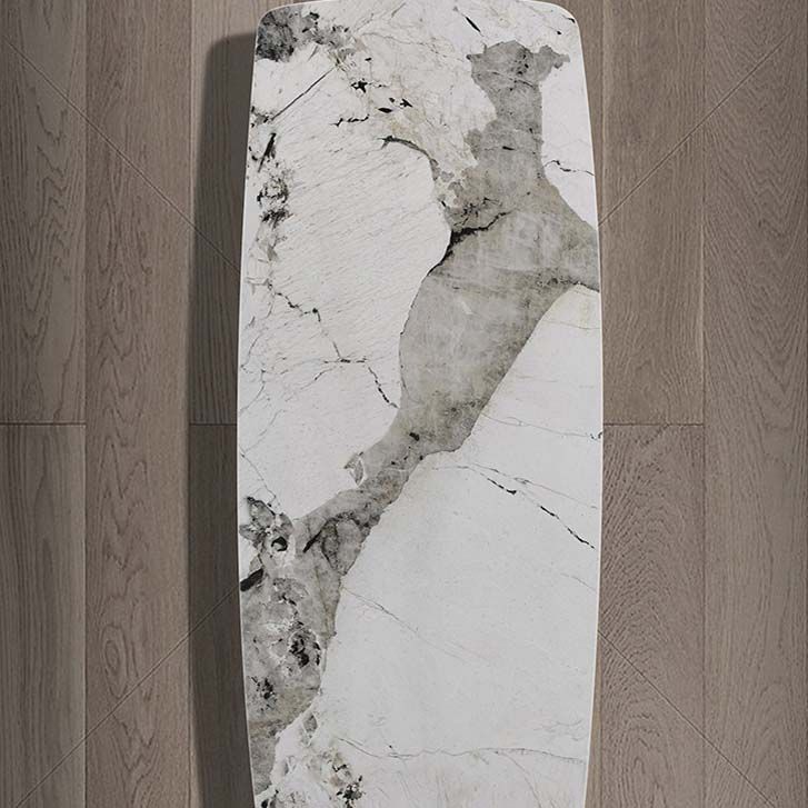 Industrial Style Dining Sintered Stone Table Dining Rectangle Table for Home Use