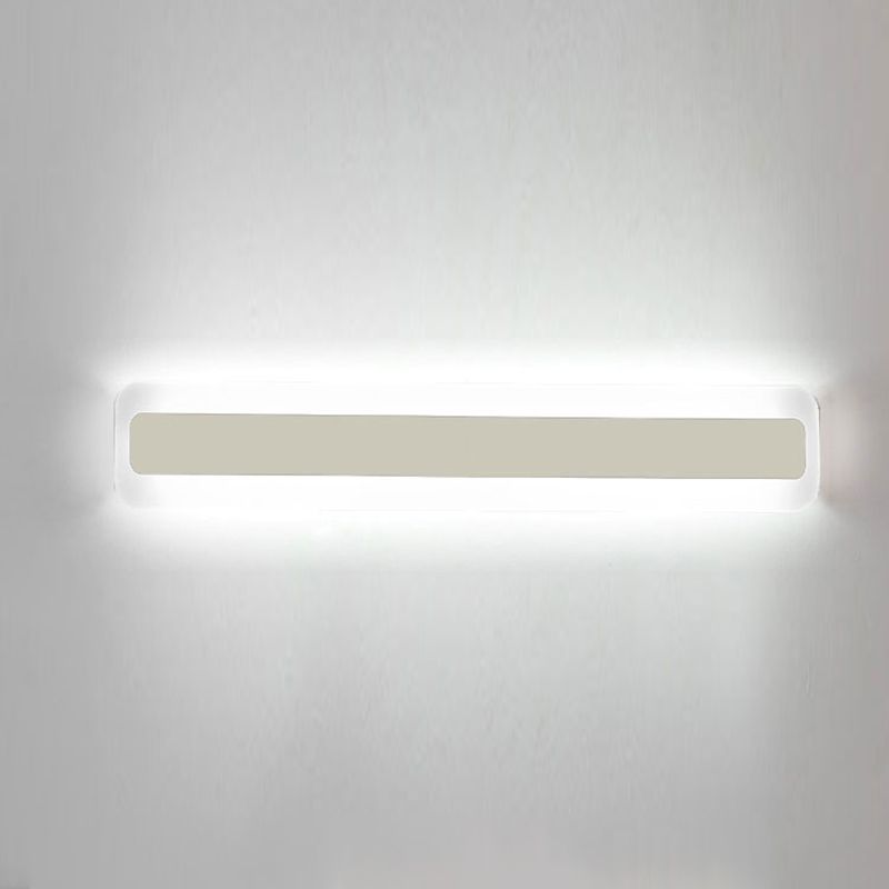 White Strip Mirror Light Nordic Style Metal LED Wall Sconce for Bathroom