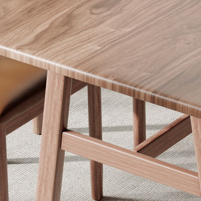 Rectangle Dining Table Medium Density Fiberboard Table for Dining Room