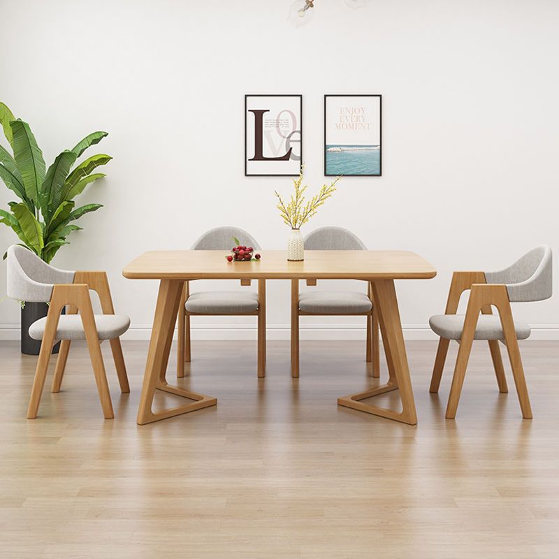 Moderner Stil Massivholz Esstisch Brauner Rechtecktisch für Küchen -Esszimmer, 47 "L x 29,5" H