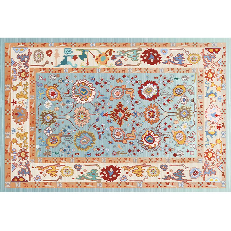 Multikoler viktorianischer Indoor-Teppich Polyester Blumendruck Teppich nicht rutschfest