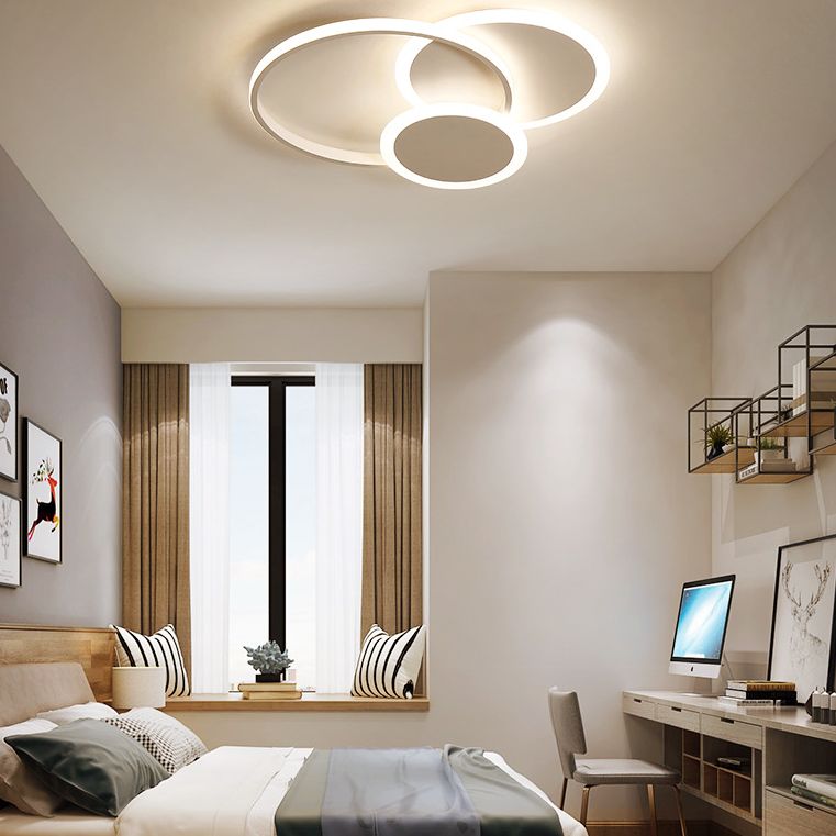 Cirkel inbouwverlichting Acryl Moderne eenvoud Inbouwplafondverlichtingsarmaturen voor slaapkamer
