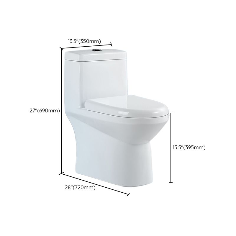 Traditional Toilet Bowl One Piece Toilet Floor Mounted Siphon Jet Urine Toilet