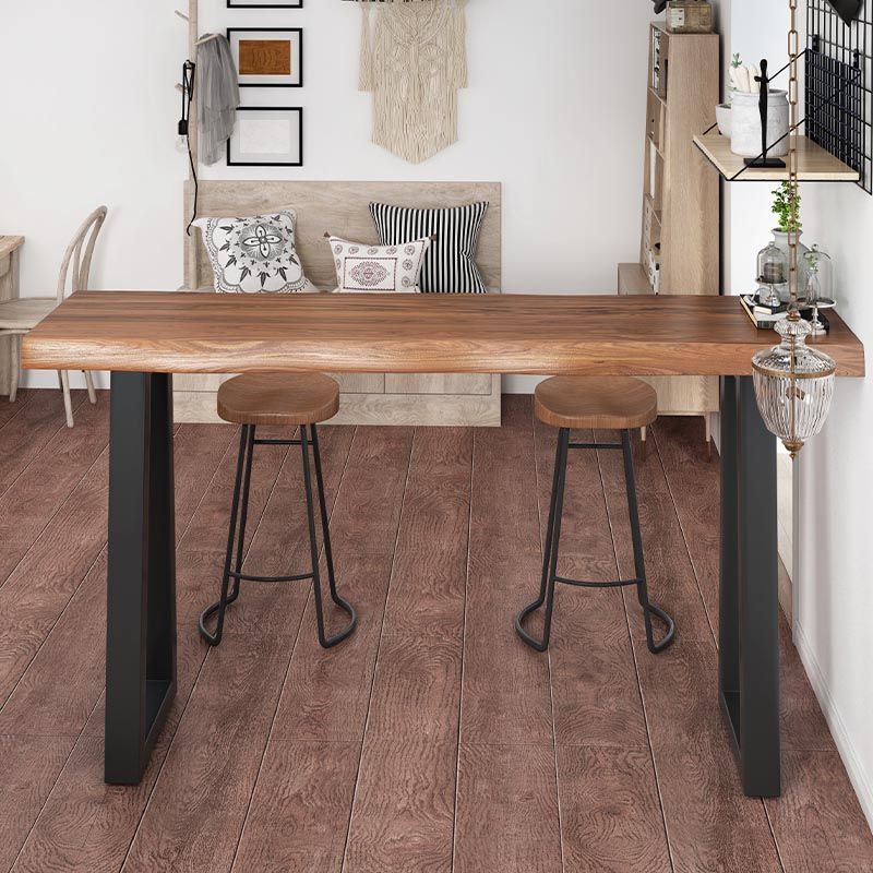 Living Room Solid Wood Counter Wine Table Sled Modern Natural Bar Height Pub Table