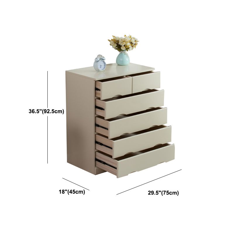 Contemporary Chest Wooden Horizontal Combo Dresser with Drawer