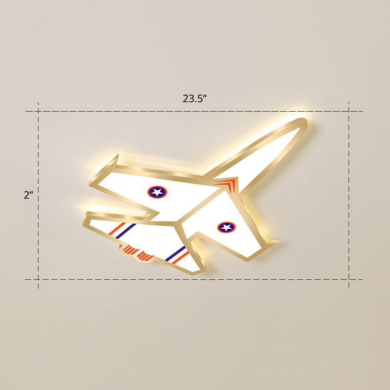 Ultradelgado avión LED luces incrustadas dibujos animados acrílico luces de techo para habitaciones infantiles