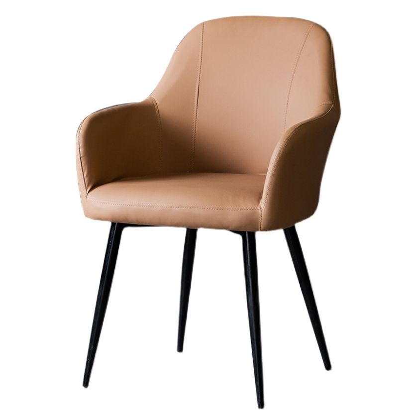 Contemporary Metal Dining Room Chairs Upholstered Armchair for Restaurant Use
