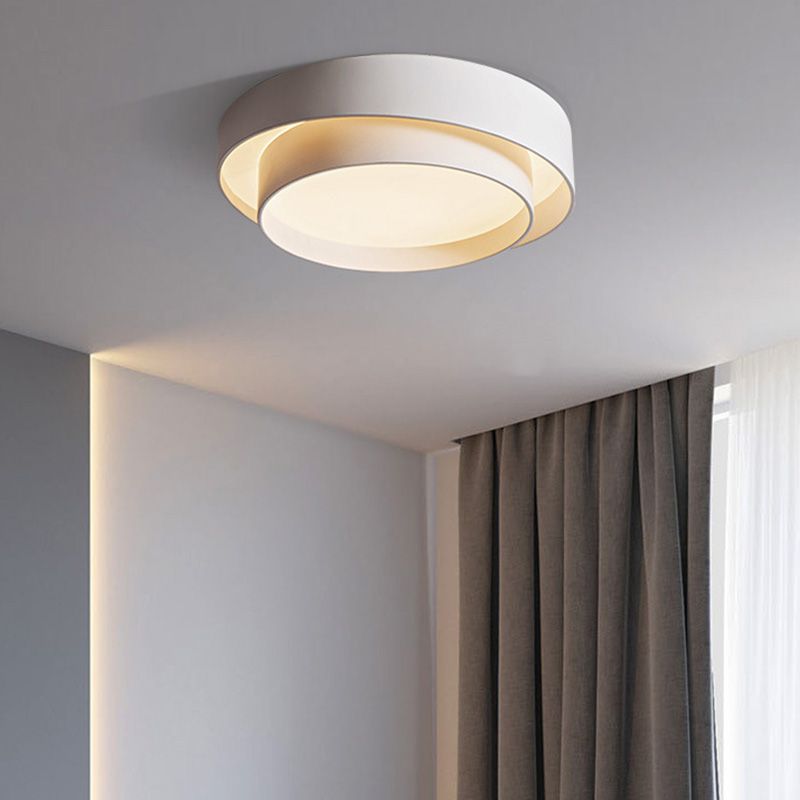 Lámpara de techo moderna de montaje empotrado con arte en hierro y pantalla acrílica para sala de estar