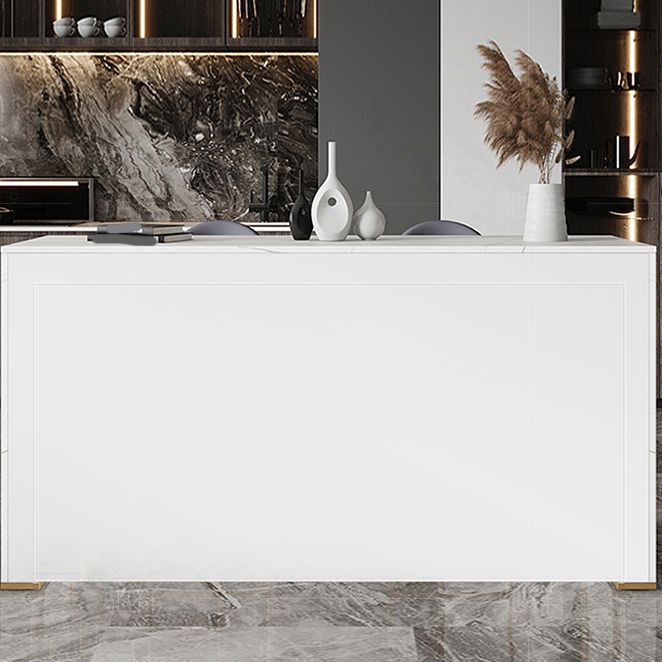 Modern Rectangle Bar Counter Table Sintered Stone Dining Table for Kitchen