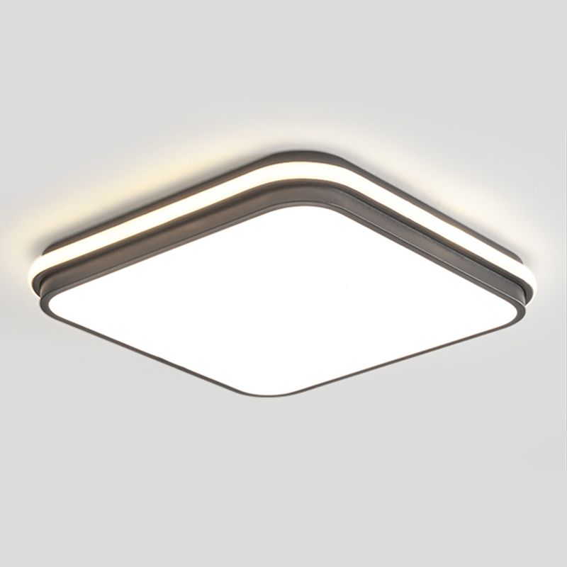 Modern Style Square Shape Ceiling Fixtures Metal 2 Light Ceiling Mounted Lights