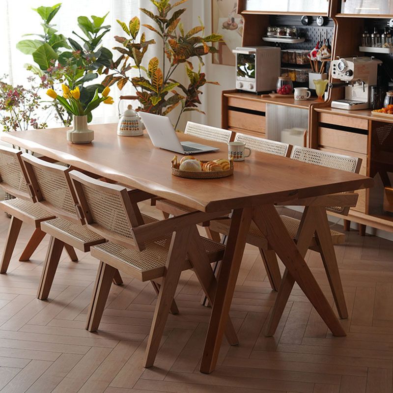 Dining Room Dinner Kitchen Table Solid Wood Rectangle Dining Table