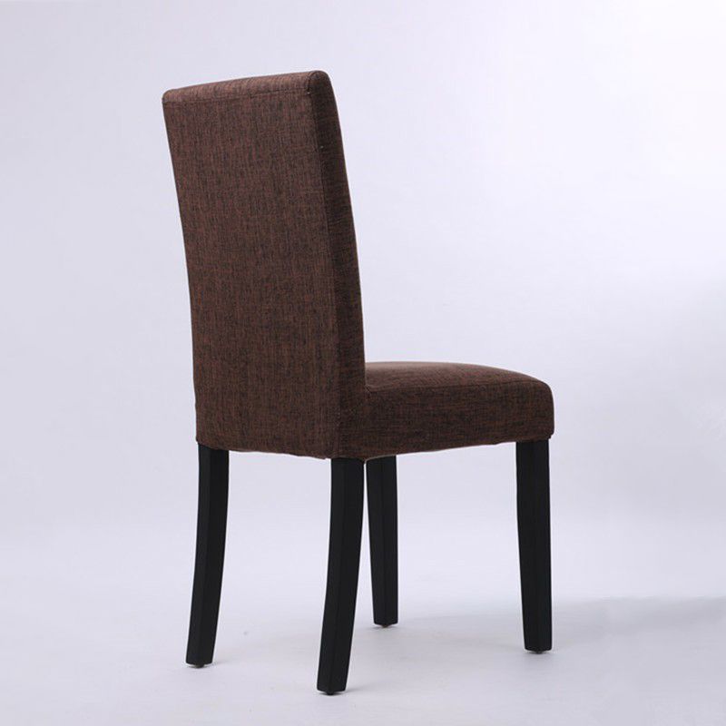 Chaises de salle à manger sans accoudoirs rembourrées, chaise latérale à dossier solide avec pieds en bois
