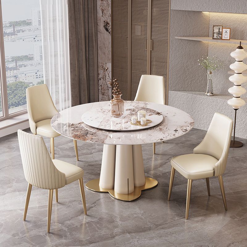 Glam 1/3/4/5/7 Pieces Dining Sets Round Dining Room Table Set