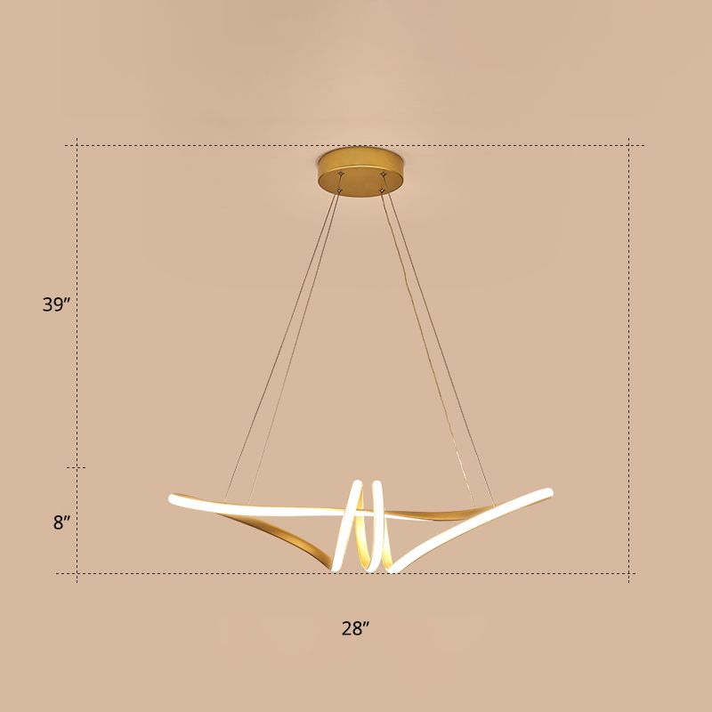 Finitura oro Twist Island Minalismo Minimalismo Light Metal Cipant Light per il ristorante