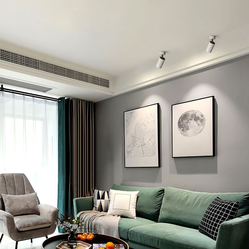 Cylinder Ceiling Light Fixture Contemporary LED Flush Mount for Living Room