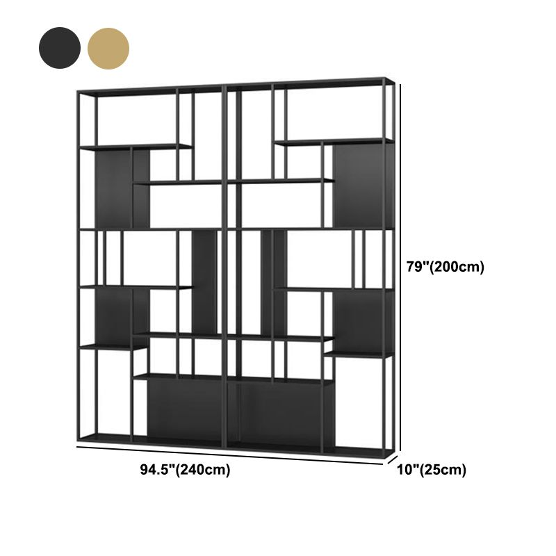 Libreria a glam in stile glam di libreria aperta per sala da studio e ufficio a casa