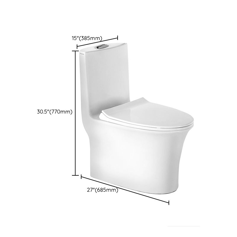 Traditional Toilet Bowl All-In-One Floor Mounted Siphon Jet Toilet