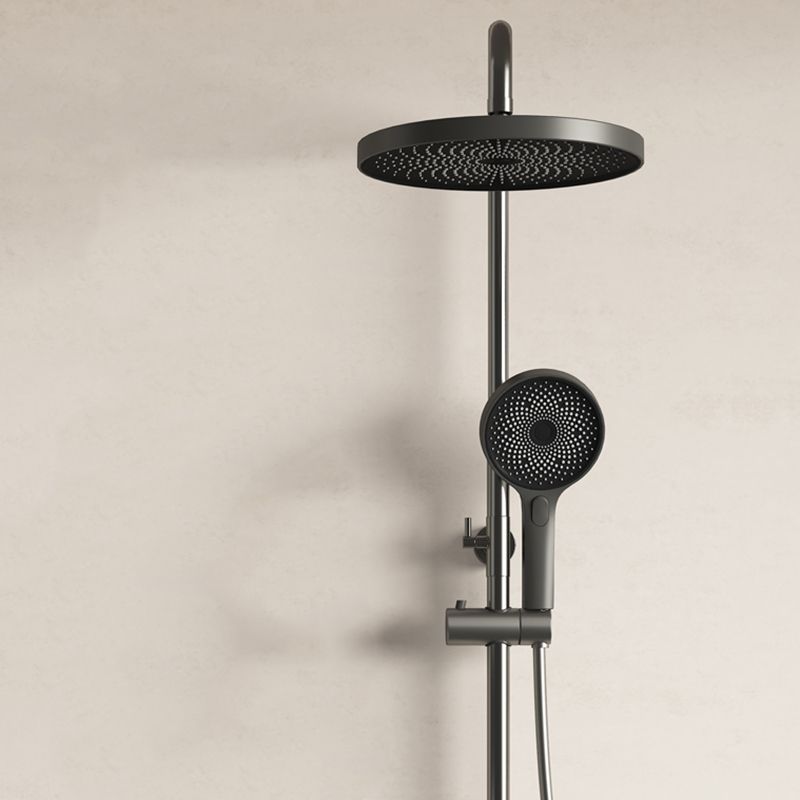 Brass Circular Shower Combo Wall Mounted Shower Set with 2 Shower Heads