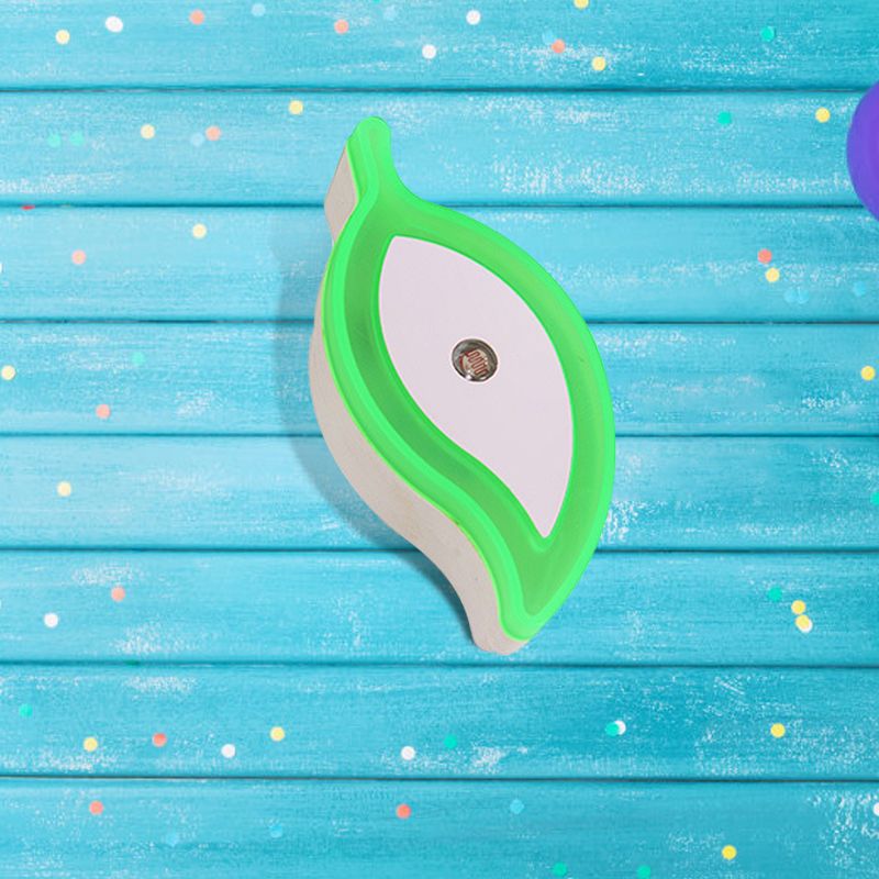 Ideas de iluminación de pared de hoja de plástico de hoja de la pared de la lámpara LED de la noche del enchufe LED para niños para niños.