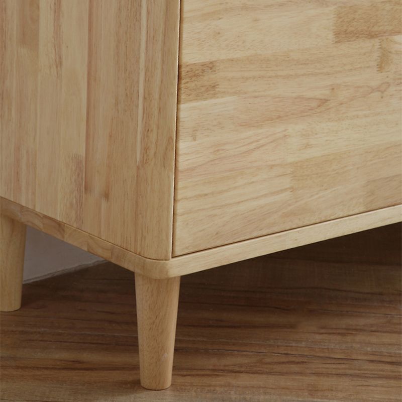 Solid Wood Coffee Table Rectangle Coffee Cocktail Table with 2 Drawers