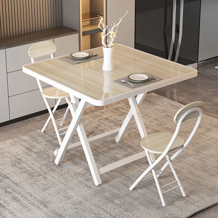 Modern Style Solid Wood Dining Set with Double Pedestal Base Dinette Set for Home