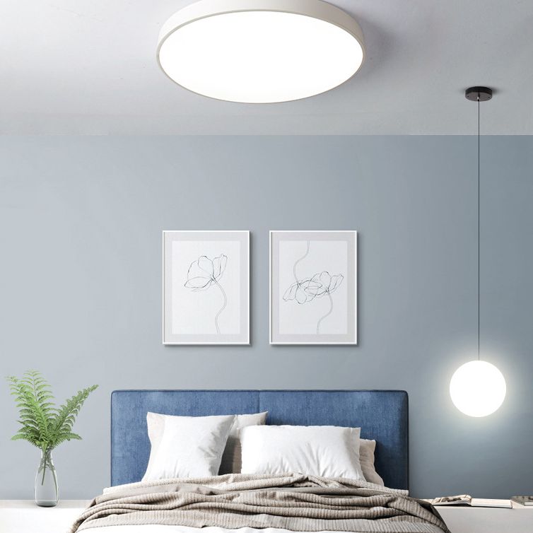 Round Simplicity LED Lighting Fixture 2" Ultra-thin LED Ceiling Lamp for Bedroom