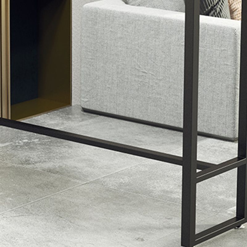 Indoor Event and Cocktail Table Industrial Marble Footrest Bar Height Table