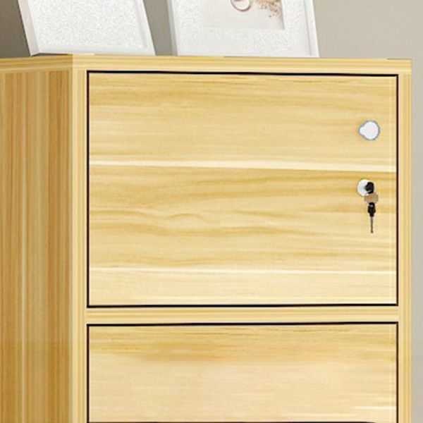 Light Wood Finish Non-Hanging Armoire Modern Storage Cabinet for Home